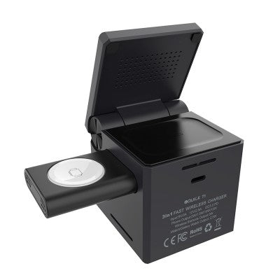 iQuick CUBE T1 3 in 1 Foldable Wireless Charger Stand Galaxy/ Apple Watch Pads