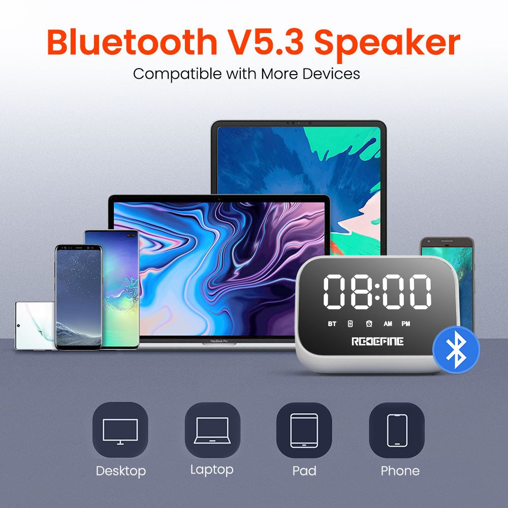 REDEFINE Beewave Bluetooth Speaker & Clock