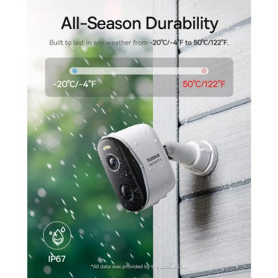 Baseus Security N1 Plus Series Outdoor Camera 2K 2-Cam Kit-White